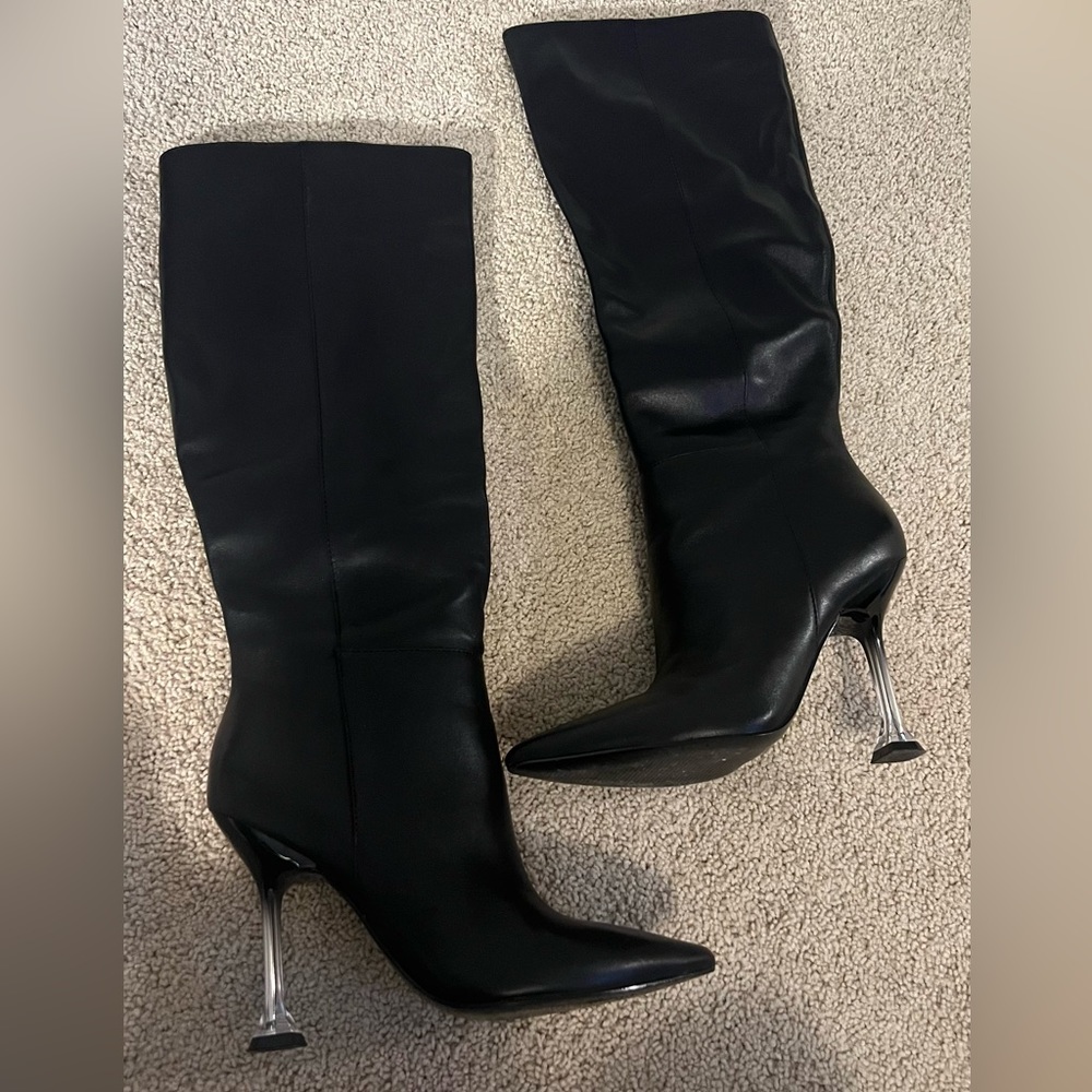 Black Nine West knee high boots